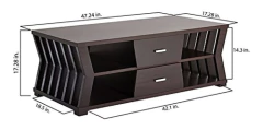 Mesa De Centro Con 4 Estantes De Madera Color Marrón. - Danielle's Store