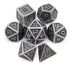 Juego De Dados Metálicos Para Calabozos Y Dragones