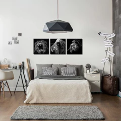Kreative Arts - Cuadro De 3 Paneles, Diseño De León, - comprar online