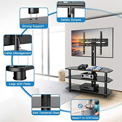 Mesa Para Tv Giratorio De 32in A 65in, Color Negro - tienda online