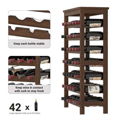 Estantería De Madera Para Botellas De Vino,color Marrón. - tienda online