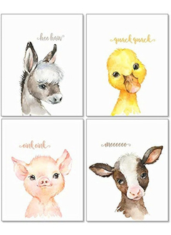 Confeti Fox Baby Farm Animals Decoración De Pared