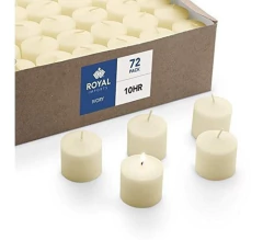 Vela Votiva Royal Imports, Cera De Marfil Sin Perfume, Caja