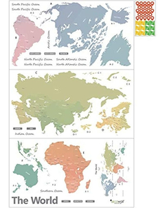 Decowall - Pegatinas De Pared Para Niños, Diseño De Mapa - tienda online