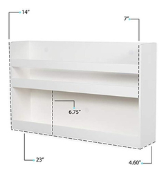 Imagen de Estantería Flotante De Madera Color Blanco.