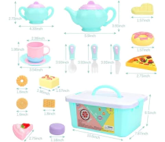 Juego De Té De Juguetes, 52 Piezas, Comida Para Niños,... en internet