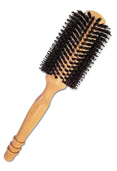 Cepillo Redondo De Cerdas De Jabalí Con Barril De Madera - comprar online