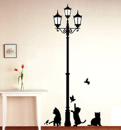 Decoración Para Pared Con Familia De Gatos Negros - Sala De