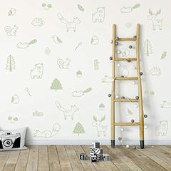 Vinilo Decorativo De Pared Para Bosque De Animales