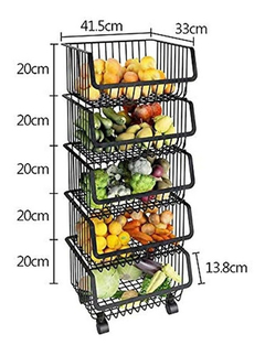 Cesta De Almacenamiento Para Verduras Y Frutas, Multinivel, en internet