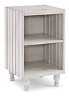 Mesa Auxiliar Con Estante De Madera, Color Blanco