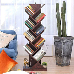 Estantería De Madera Color Marrón Con 9 Niveles. - comprar online