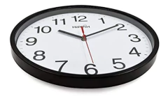 Reloj Negro De Pared Silencioso De Cuarzo De Calidad - Danielle's Store