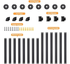 Estantería De 4 Niveles De Metal Y Madera, Color Marrón - tienda online