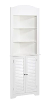 Armario Esquinero De Madera Color Blanco/3 Niveles.