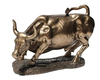 Pulgadas Figura Réplica Wall Street Bull Hued Bronce Pulido