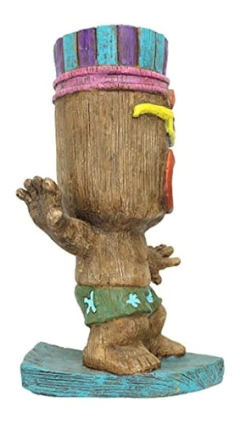 Diseño Toscano Kahuna Tiki Surfer Dude Estatua A Todo Color - Danielle's Store