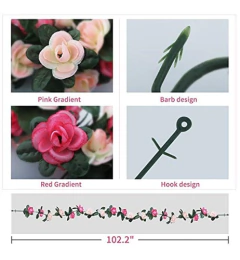 Flores Artificiales De Rosas Para Colgar En Hiedra Para Boda - tienda online
