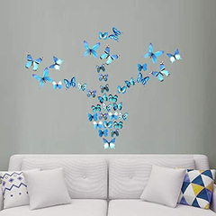 Imagen de Ewong - Pegatinas De Pared Con Diseño De Mariposas En 3d