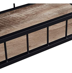 Imagen de Mueble Para Vinos De Madera Marrón Y Metal Negro 3 Niveles.