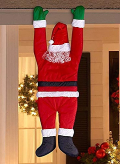 Decoración Para Exteriores De Papá Noel Colgando Del Techo en internet