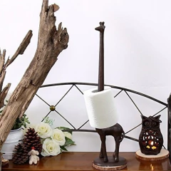 Soporte De Papel De Jirafa De Hierro Fundido Baño Decorativo - tienda online