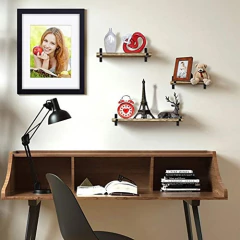 Estantería Flotante De Madera Color Marrón 3 Unidades - tienda online