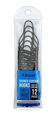 Amazer - Anillas De Acero Inoxidable Para Cortina De Ducha