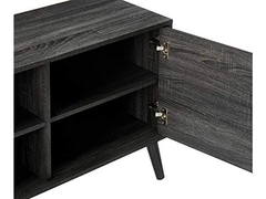 Mueble Para Tv Con Estantes De Madera Color Gris. - tienda online