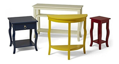 Mesa Auxiliar De Madera Color Rojo De 24 X 12 X 12 In. en internet