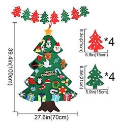 Árbol De Navidad De Fieltro Para Bricolaje, 33 Piezas De Dec - comprar online