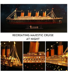 Cubicfun Led 3d Rompecabezas Titanic Barco Rms Juguetes en internet