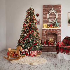 Imagen de Cinta De Arpillera A Cuadros Rojos Y Negros, Decoración