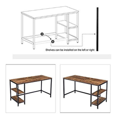 Imagen de Escritorio De Metal-madera Color Negro Y Marrón De 47in