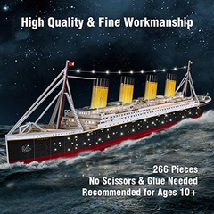 Rompecabezas 3d Led Titanic 35'' Gran Barco Modelo Kits Wate en internet