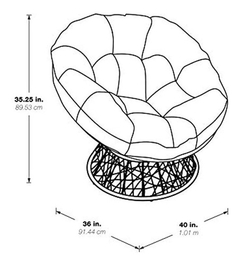 Imagen de Sillas Y Sillones De Jardín Silla Papasan De Mimbre