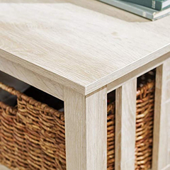 Mueble Para Tv Y Mesa De Centro Con Estantes,madera Blanca