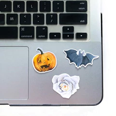 Pegatinas De Calavera Con Diseño De Peonía De La Marina