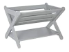 Estantería Para Libros 2 Niveles, Color Blanco-gris-azul