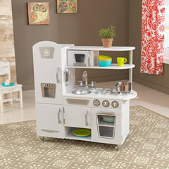 Cocina De Juguete Kidkraft Vintage Kitchen - White - Danielle's Store