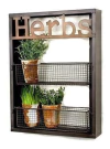 Metal Country Herbs Estante De Pared Maceta
