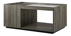 Mesa De Centro Con Estante De Madera Color Gris De 39.8 In. - Danielle's Store