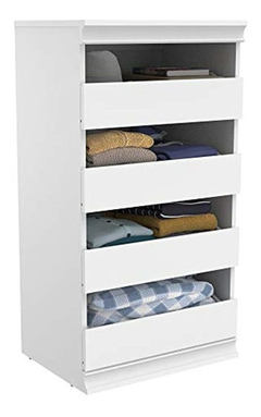 Cajonera Para Ropa De Madera Color Blanco. Closetmaid