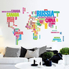 Ferris Store Inglés Palabras Mapa Del Mundo Arte De La Pared