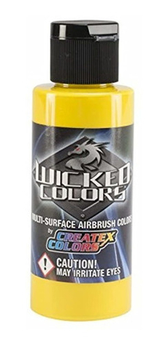 Createx - Pintura Para Aerógrafo Color Amarillo Malvado