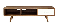 Mueble Para Tv Con Estante Y Cajón De Madera Marrón Y Blanco en internet