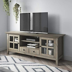 Mueble Para Tv Con Estantes De Madera Color Gris De 60 In. - comprar online