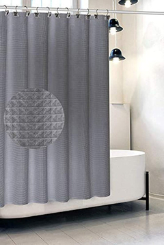 Cortina De Ducha De Tela Gris Para Cuarto De Baño Spa, Hot