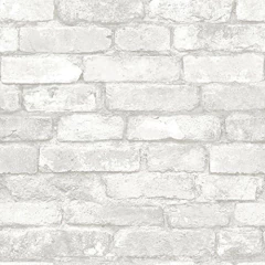 Papel Pintado De Ladrillo Blanco Con Adhesivo