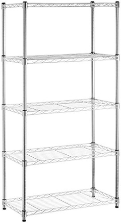 Estantería Móvil Multiusos De Metal Color Plateado 5 Niveles - comprar online